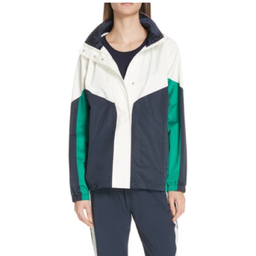 Tory Burch White, Green, and Navy Jacket NWT size M